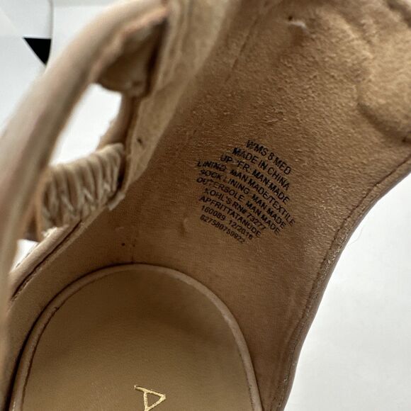 APT.9 DEFINED COMFORT Strappy Closed Toe Tan Heels Sz 8.5 M - Picture 13 of 13